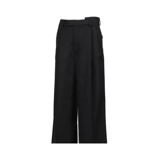 Wide-Legged Elasticated Trousers / Blk