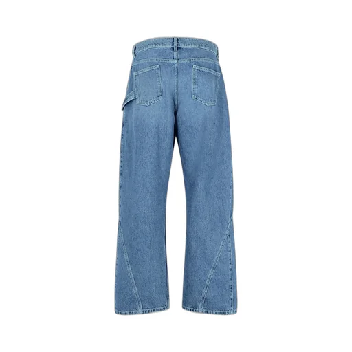 Jw Anderson Logo Patch Twisted Jeans