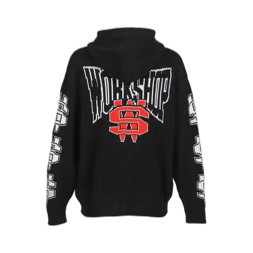 One Dollar Bill Knit Hoodie / Blk