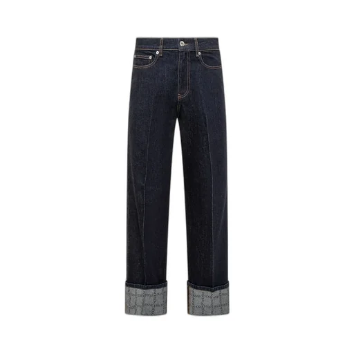 Jw Anderson Logo Patch Straight Leg Jeans