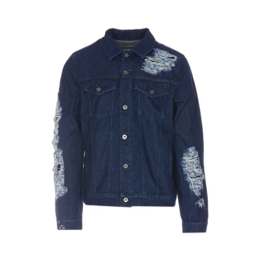 Jw Anderson Distressed Button-Up Denim Jacket