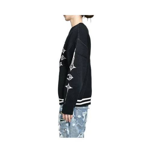 Tc Bone Knit Sweater / Blk/Wht