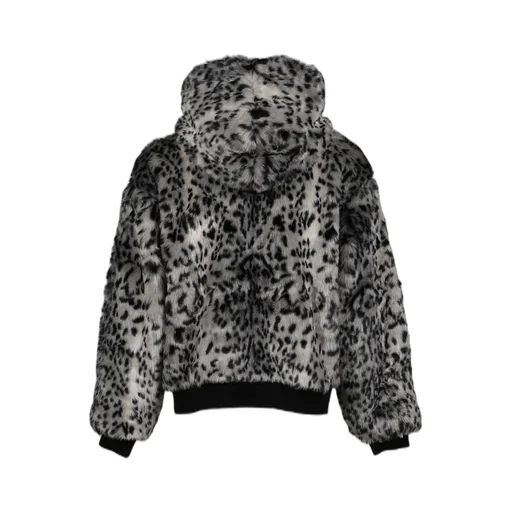 Leopard Fur Jacket / Wht/Blk
