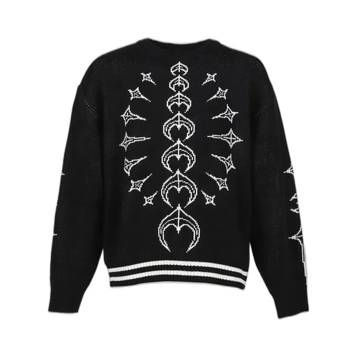 Tc Bone Knit Sweater / Blk/Wht