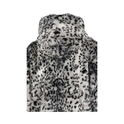 Leopard Fur Jacket / Wht/Blk