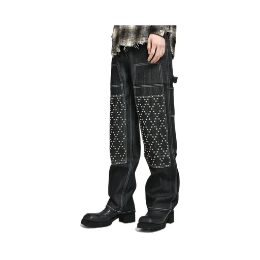 Angels Studded Work Pants / Blk