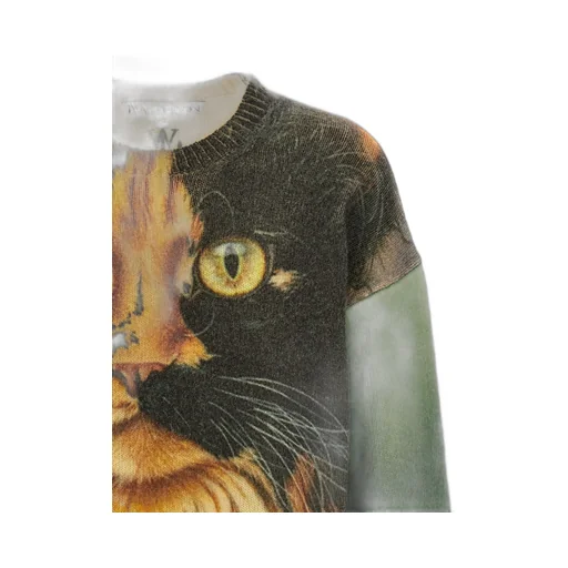 Jw Anderson Cat Printed Knitted Jumper