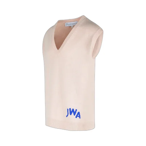 Jw Anderson Logo Embroidered V-Neck Vest