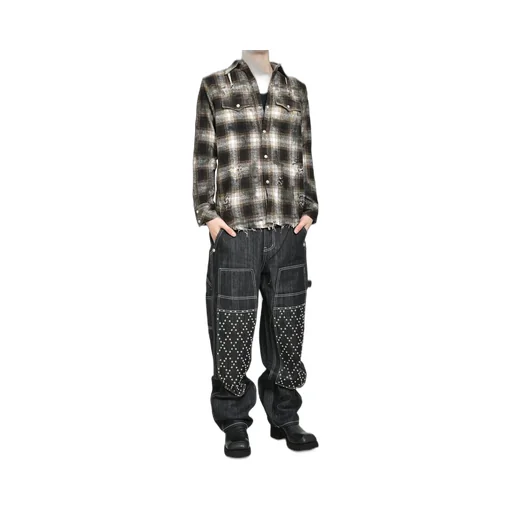 Angels Studded Work Pants / Blk