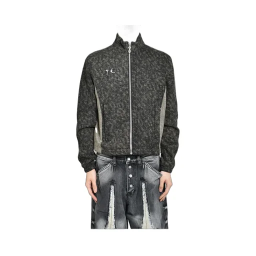 Devil Peace Patch Knit Jacket / Blk
