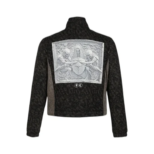 Devil Peace Patch Knit Jacket / Blk