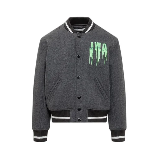 Jw Anderson Logo Detailed Buttoned Varsity Jacket