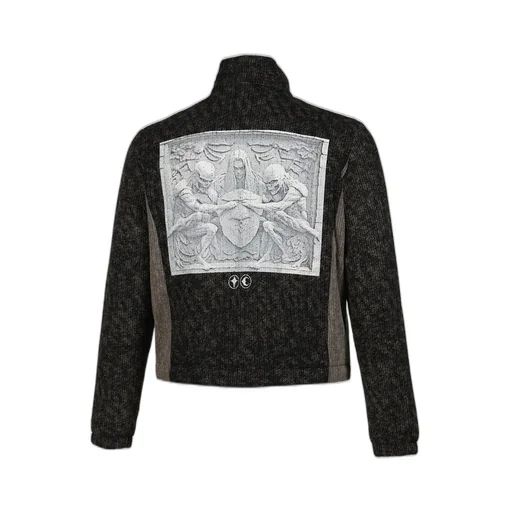 Devil Peace Patch Knit Jacket / Blk