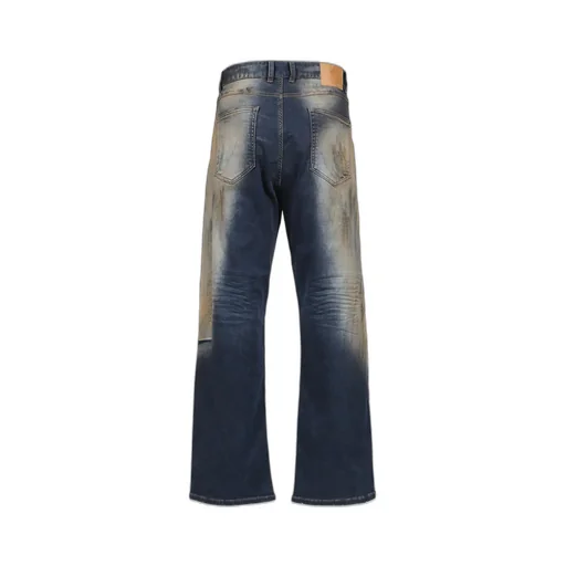 Dirty-Washed Denim Pants / Navy