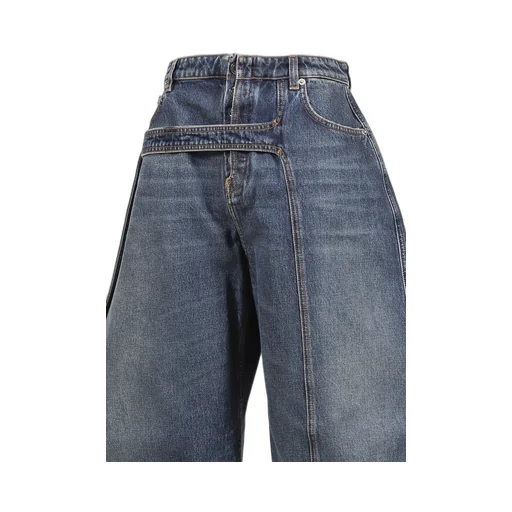 Low Waisted Jean With Strap Detail On The Front / Ind