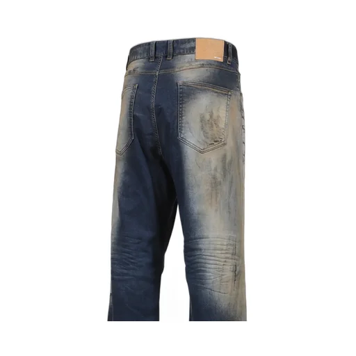 Dirty-Washed Denim Pants / Navy