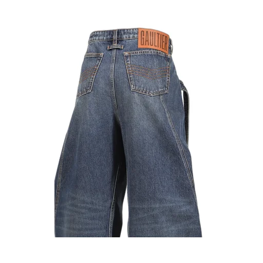 Low Waisted Jean With Strap Detail On The Front / Ind