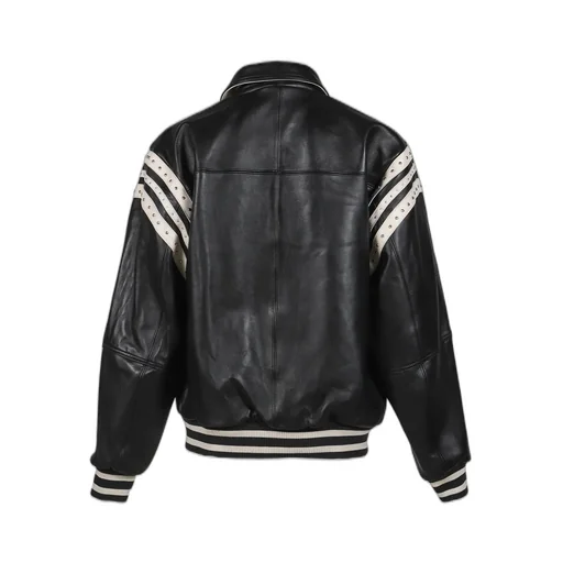 Encrusted Varsity Jacket / Blk