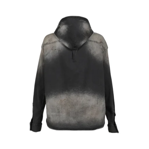 Dirty-Washed Denim Shirts / Blk