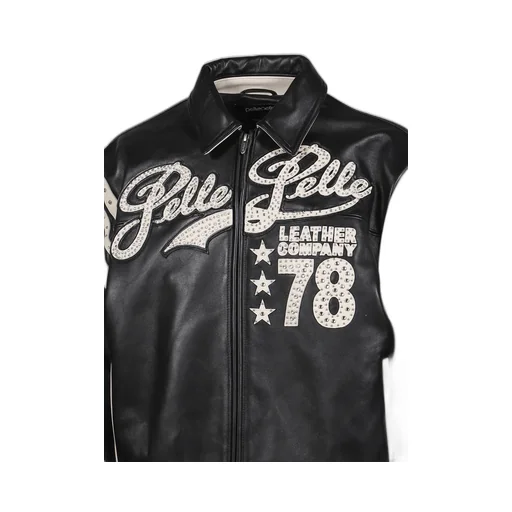 Encrusted Varsity Jacket / Blk