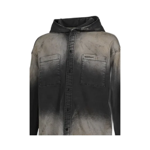 Dirty-Washed Denim Shirts / Blk