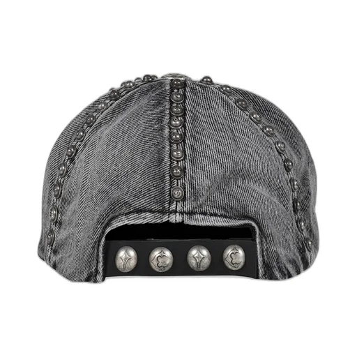 Studded Denim Cap / Black