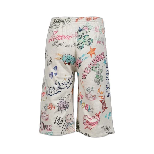 Doodle Printed Shorts / M/Grey