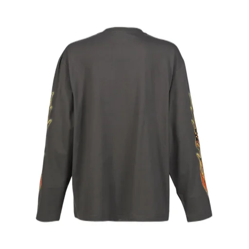 Fire Long-Sleeved T-Shirt / Charcoal