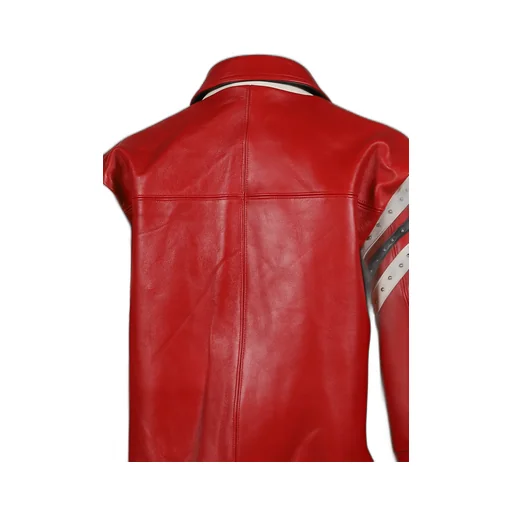 Encrusted Varsity Jacket / Red