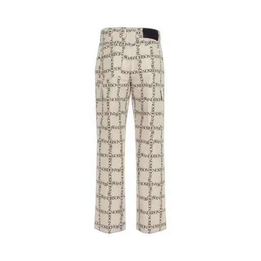 Jw Anderson Allover Logo Printed Trousers