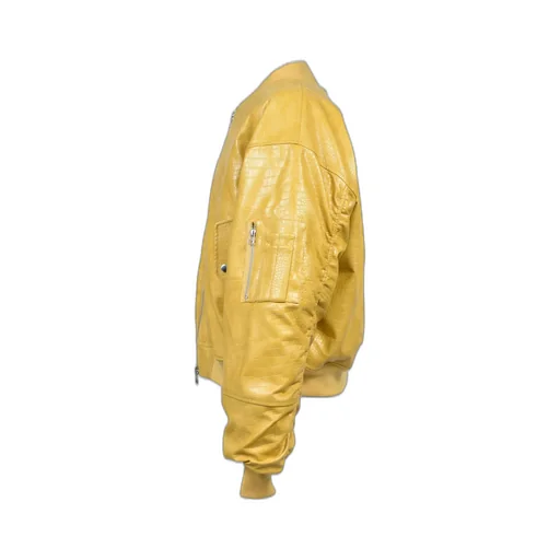 Faux Crocodile Bomber Jacket / Mus