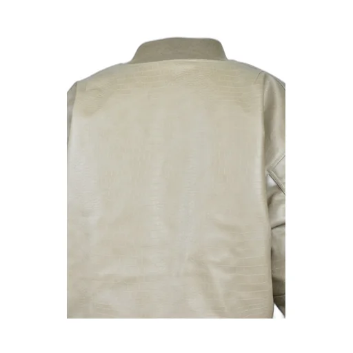 Faux Crocodile Bomber Jacket / Bei