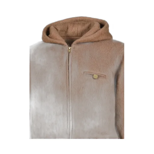 Mohair Zip Hoodie / Mocha