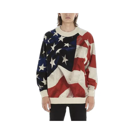 Ih Nom Uh Nit American Flag Jacquard Sweater