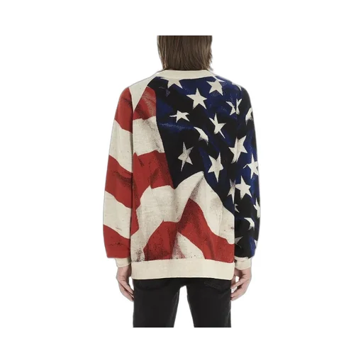 Ih Nom Uh Nit American Flag Jacquard Sweater