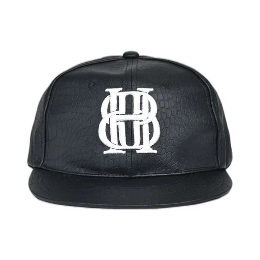 Bh Logo Faux Crocodile Cap / Blk
