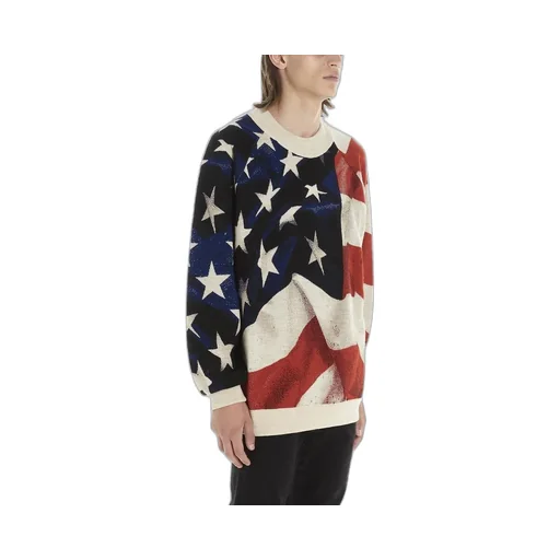 Ih Nom Uh Nit American Flag Jacquard Sweater