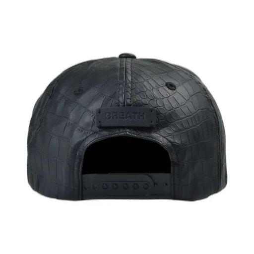 Bh Logo Faux Crocodile Cap / Blk