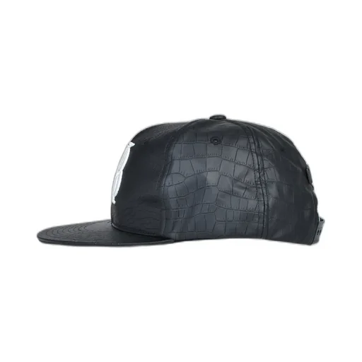 Bh Logo Faux Crocodile Cap / Blk