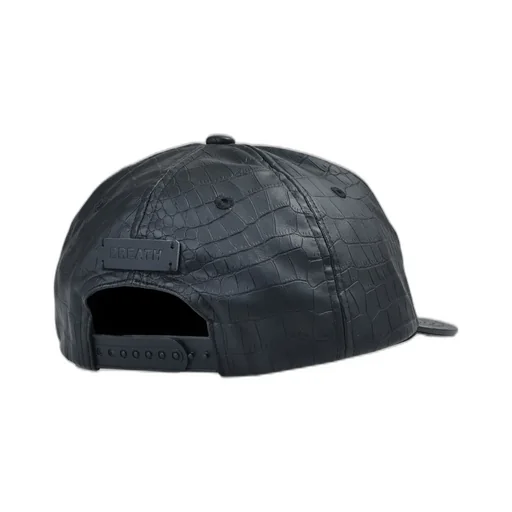 Bh Logo Faux Crocodile Cap / Blk