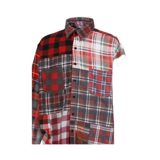 Flannel Shirt -> Straight Hem Shirt / Assorted