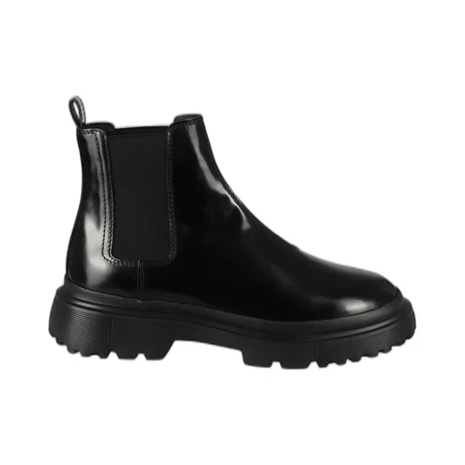 Hogan Round-Toe Chelsea Ankle Boots