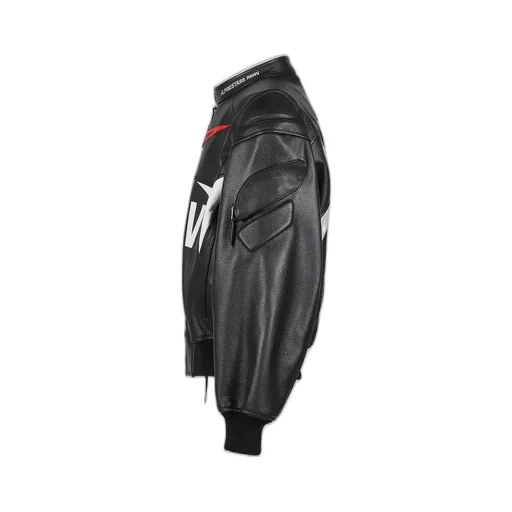 Chief Bomber Leather Jacket / Blk