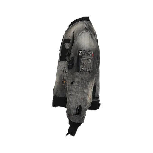Hard Remaked Dual Denim Ma-1 / Blk
