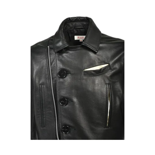 Motorcycle Leather Jacket / Blk