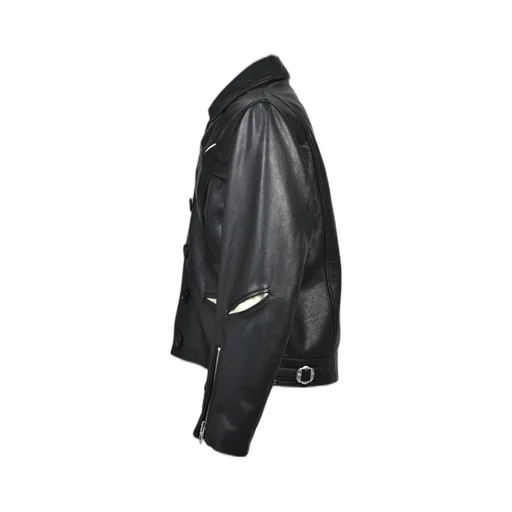 Motorcycle Leather Jacket / Blk