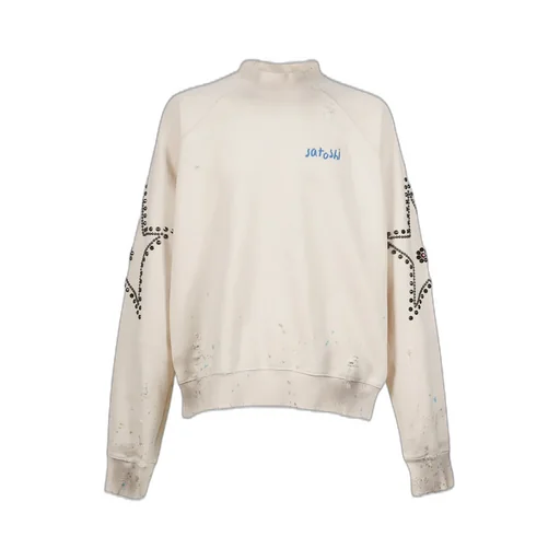 Star Studded Crewneck / Vtg Wht