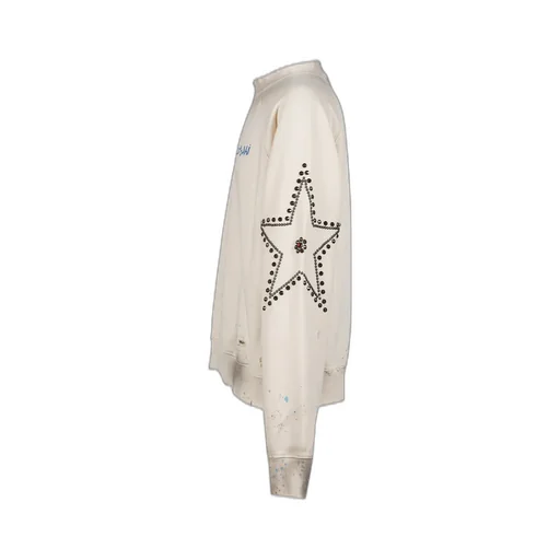 Star Studded Crewneck / Vtg Wht