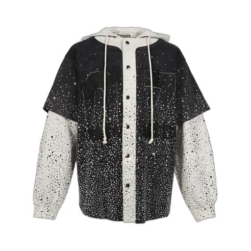 Shattered Glass Knapp Ranch Hoodie / Blk/Gry