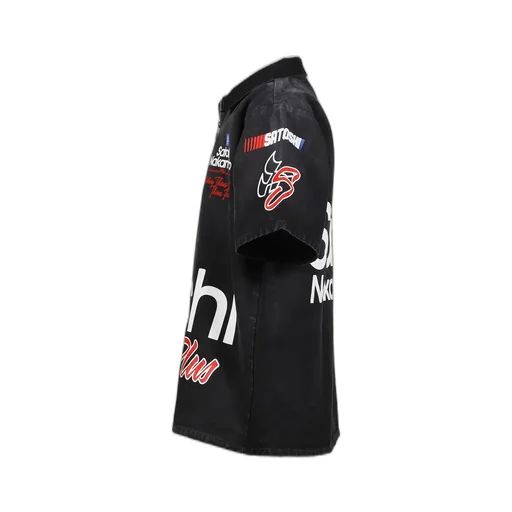 Satoshi Mechanic Half Zip / Vtg Blk